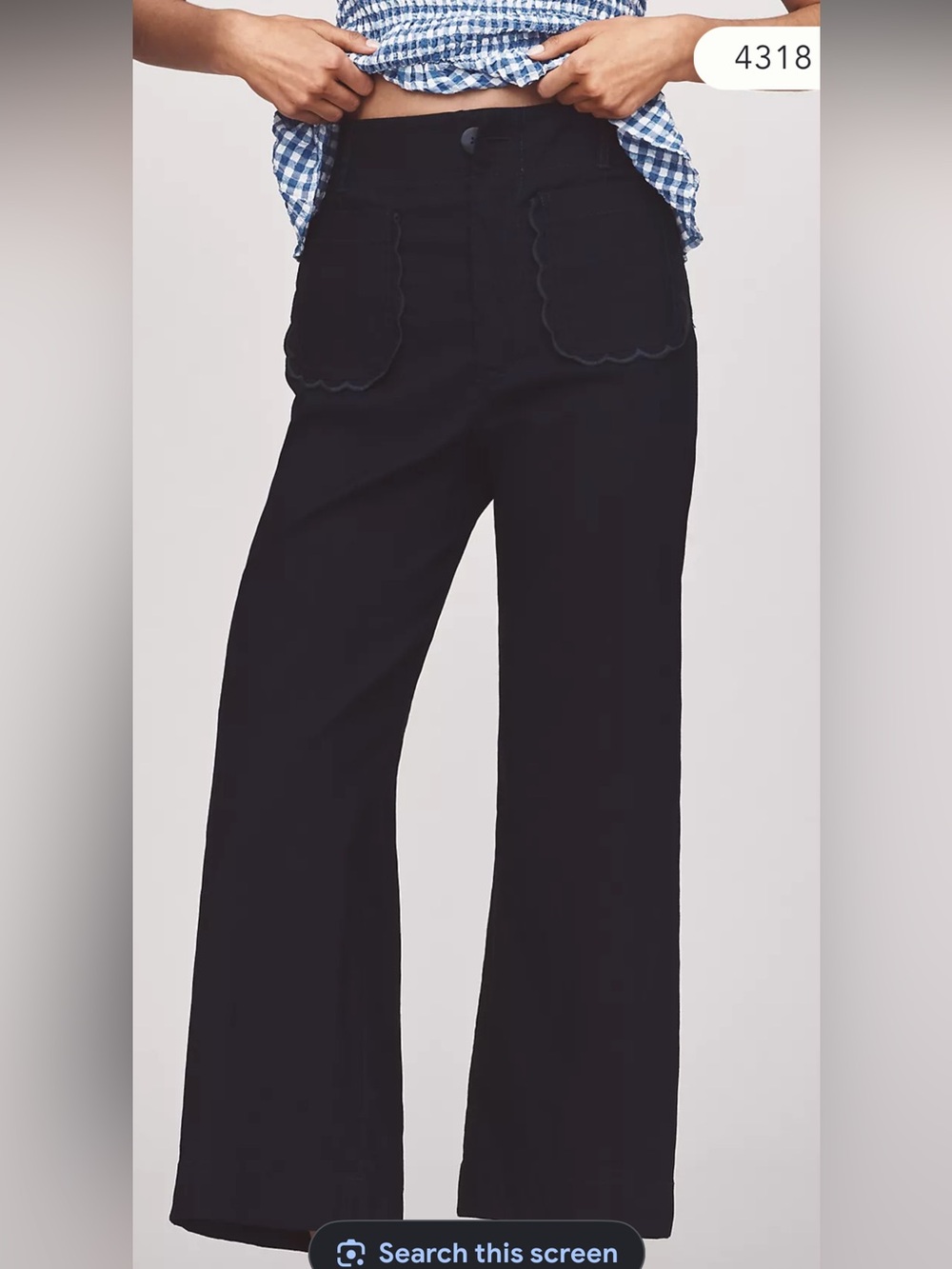 Maeve NWOT sz 33 scalloped ink color